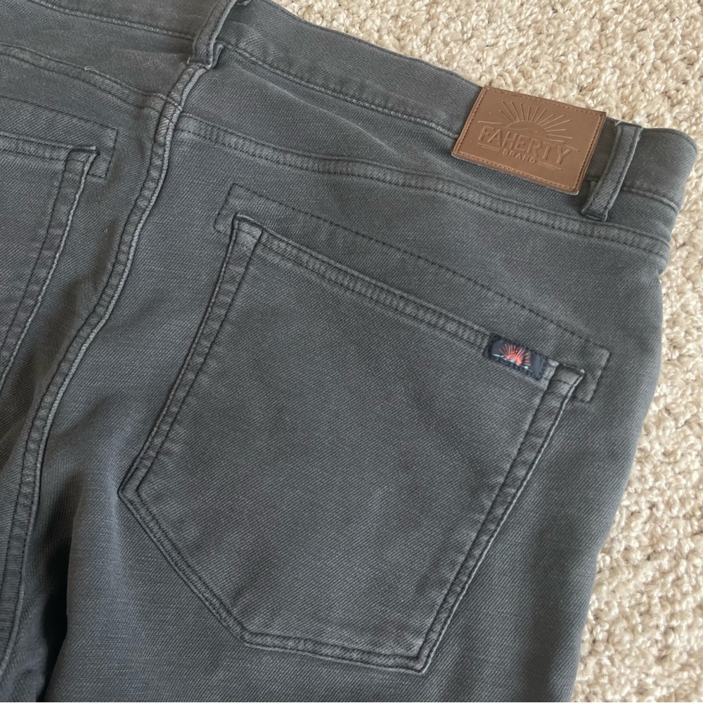Faherty Stretch Terry Gray Men's Pants